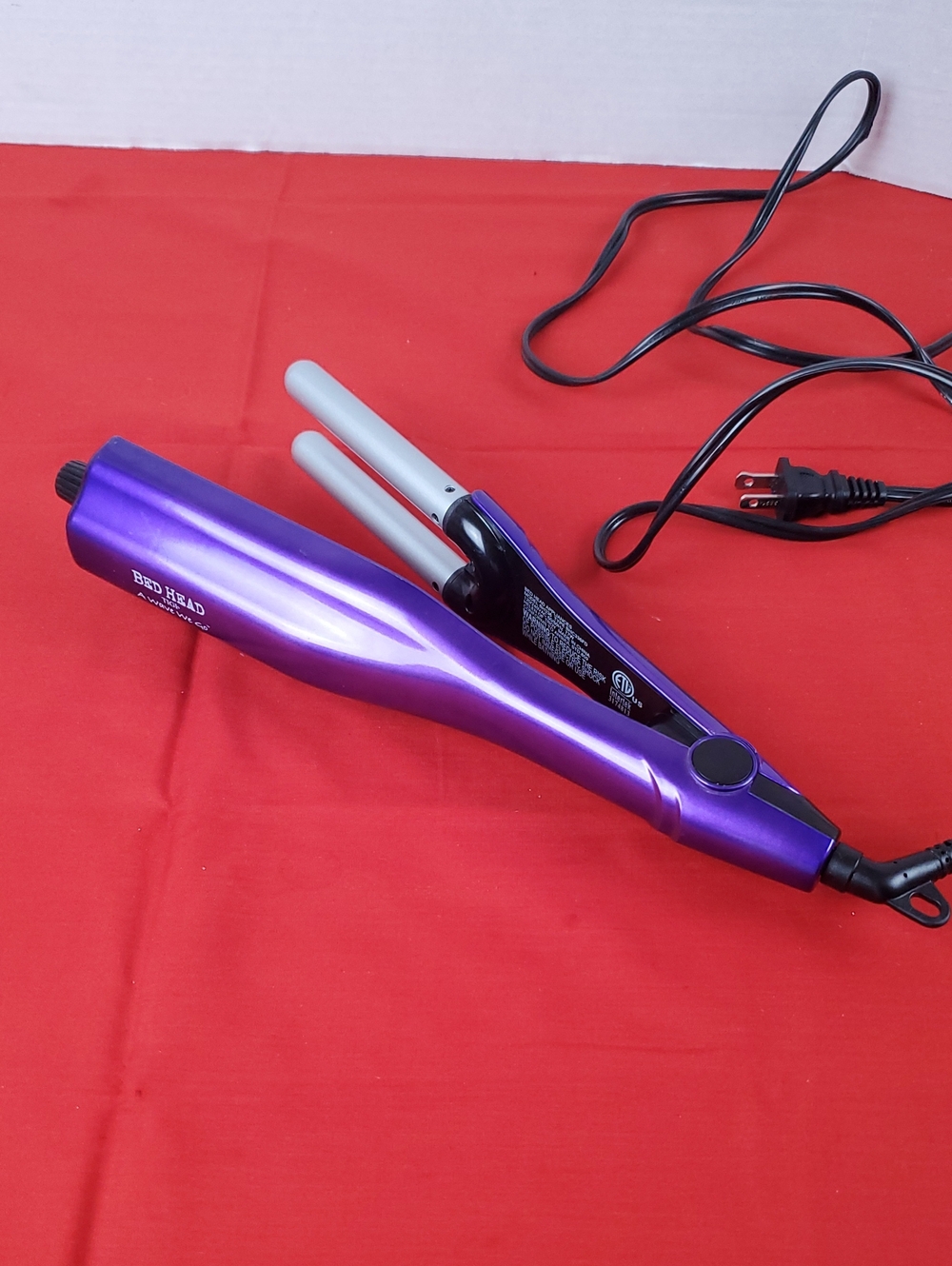 BedHead Purple 2-in-1 Crimper and Straightener Styling Iron